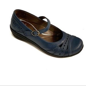 Dansko Slate Blue Leather Mary Jane Shoes